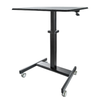 STARTECH.COM STSCART2 - ESCRITORIO MVIL DE TRABAJO DE PIE - MESA ERGONMICA/PORTTIL CON AJUSTE DE ALTURA/BLOQUEO - ESTACIN DE