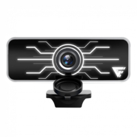 GAME FACTOR WG400 - WEBCAM GAME FACTOR WG400, LED, FULL HD, 30FPS, MICRÓFONO, TAPÓN, NEGRA.