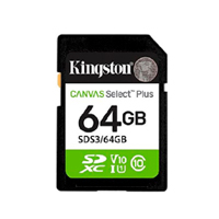KINGSTON SDS3/64GB - MEMORIA FLASH SD KINGSTON SDXC CANVAS SELECT 64GB 100MB/S C10 UHS-I U1 V10 (SDS3/64GB)