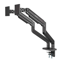 MANHATTAN 462587 - SOPORTES/MANHATTAN/462587/SOPORTE DE ALUMINIO CON SISTEMA DE PISTÓN PARA 2 MONITORES DE 17 A 45
