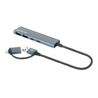 MANHATTAN 181075 - HUB/MANHATTAN/181075/HUB DE 4 PUERTOS USB 3.2, 2 USB-A Y 2 USB-C, CONECTOR ADAPTABLE DE USB-A A USB