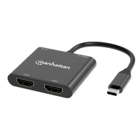 MANHATTAN 154321 - ADAPTADORES/MANHATTAN/154321/CONVERTIDOR USB-C A HDMI 2 PUERTOS 4K - MST