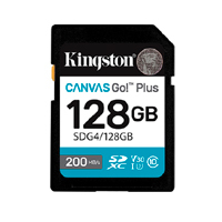 KINGSTON SDG4/128GB - MEMORIA FLASH SD KINGSTON SDXC CANVAS GO PLUS 128GB 200MB/S C10 UHS-I U3 V30 SDG4/128GB