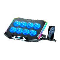 BALAM RUSH BR-941129 - BASE ENFRIADORA GAMER BALAM RUSH EOLOX FROST PRO EF760 / LAPTOP 17 PULG / 8 VENTILADORES / 6 NIVELES