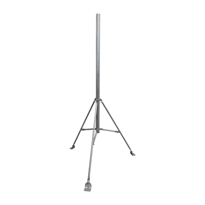 [SM-TR1.5] Mástil de 2" x 1.5 metros con Tripie para Instalación en losa. Acero Galvanizado en Caliente.