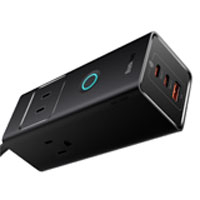 BASEUS PSLA030101 - CARGADOR DE ESCRITORIO 6 PUERTOS BASEUS, POWERSTRIP 3 AC,2 TIPO C,1 USB-A 30W, CON CABLE DE ALIMENTA