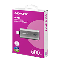 ADATA SC750-500G-CCBK - UNIDAD DE ESTADO SOLIDO EXTERNO 500GB ADATA SC750 PORTATIL USB TIPO C NEGRO WINDOWS MAC LINUX ANDROI