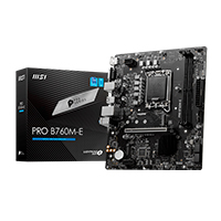 [PRO B760M-E] MSI OEM PRO B760M-E - MB MSI B760 INTEL S-1700 14A/13A/12A GEN/2X DDR5 4800/1XDP/HDMI/M.2/4X USB3.2/USB-C/ATX/GAMA MEDIA/R