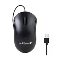 [TZACMOA01] TECH ZONE ACCESORIOS TZACMOA01 - MOUSE ALAMBRICO TECHZONE TZACMOA01 1200 DPI  1.5 MTRS NEGRO