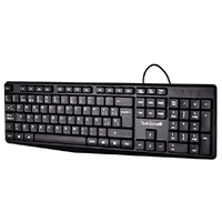 TECH ZONE ACCESORIOS TZACTCA04 - TECLADO TECHZONE TZACTCA04 ALAMBRICO STANDARD USB ERGONOMICO NEGRO