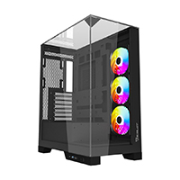 OCELOT GAMING GLASS HUNTER 3 - GABINETE OCELOT GAMING GLASS HUNTER 3 / MINI TOWER /ATX, M-ATX, ITX LISTO PARA MB BTF / PANEL LATERA