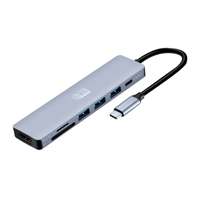 ADESSO AUH-4025 - DOCKING STATION ADESSO CYBERHUB 4025 AUH-4025 7 EN 1, COMPATIBLE CON USB-C PARA X1 HDMI 4K, 3X USB-A