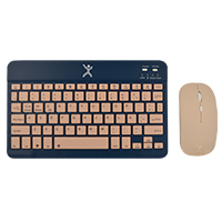 PERFECT CHOICE PC-201274 - KIT TECLADO Y MOUSE INALAMBRICO BLUETOOTH RECARGABLE ERGONOMICO COMPACTO PERFECT CHOICE GENOVA - AZU