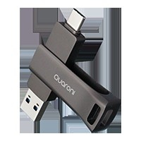 QUARONI QUM-05 - MEMORIA QUARONI 32GB USB 3.2 / DUAL AC / OTG / METALICA