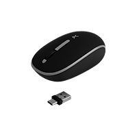 [PC-045175] PERFECT CHOICE PC-045175 - MOUSE INALAMBRICO OPTICO ERGONOMICO 1000 DPI RECEPTOR DUAL (USB Y TIPO C) SILENCIOSO PERFECT CHOICE