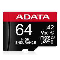 ADATA AUSDX64GUI3V30SHA2-RA1 - MEMORIA ADATA MICRO SDXC/SDHC 64GB UHS-I VIDEOVIGILANCIA 24/7 100MB/80MB 4K CLASE 10 U3 V30 A2 C/ADA