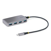 STARTECH.COM 5G4AB-USB-C-HUB - HUB USB DE 4 PUERTOS USBA - USB 3.0 DE 5GBPS - ALIMENTADO POR EL BUS - CONCENTRADOR USB-C DE 4 PUERT