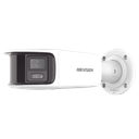 [FlexVu] [PROTECCIÓN ACTIVA] Bala IP Panorámica 8 Megapixel (4K) / 2 Lentes 4 mm (180°) / Imagen a Color 24/7 (ColorVu) / PoE / WDR 130° / IP67 / ACUSENSE / Luz Estroboscópica y Alarma Audible / 40 mts Luz Blanca / Micro SD
