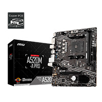 [A520M-A PRO] MSI OEM A520M-A PRO - MB MSI A520 AMD S-AM4 3A GEN/2XDDR4 3200/HDMI/DVI/4XUSB 3.2/M.2/MICRO ATX/GAMA BASICA