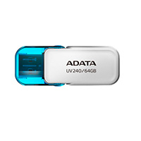 ADATA AUV240-64G-RWH - MEMORIA ADATA 64GB USB 2.0 UV240 BLANCO- AZUL (AUV240-64G-RWH)