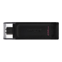 KINGSTON DT70/256GB - MEMORIA FLASH USB KINGSTON DATA TRAVELER 70 256GB GEN 1 3.2 TIPO C NEGRO (DT70/256GB)