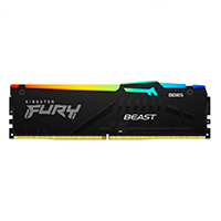 KINGSTON KF556C40BBA-8 - MEMORIA RAM KINGSTON DIMM DDR5 8GB 5600MT/S FURY BEAST BLACK XMP RGB CL40 288PIN 1.25V C/DISIPADOR D