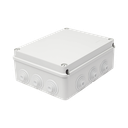 Caja Estanca de PVC Para Derivación y Conexión, 12 Entradas, Tapa Atornillada, 240x190x90 mm (Área interna), Uso Exterior IP55, Material que no Propaga el Fuego y Libre de Hálogenos