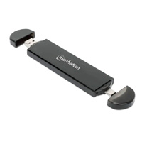 MANHATTAN 130639 - GABINETE MANHATTAN,USB A SDD M.2 NVME Y SATA, TIPO-C MACHO Y TIPO-A MACHO, PARA SSDS 2230/2242/2260/