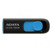 ADATA AUV128-256G-RBE - MEMORIA ADATA 256GB USB 3.2 UV128 RETRACTIL NEGRO AZUL (AUV128-256G-RBE)