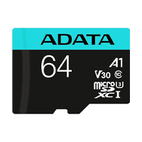 ADATA AUSDX64GUI3V30SA2-RA1 - MEMORIA ADATA MICRO SDXC/SDHC 64GB UHS-I 100MB/80MB CLASE 10 V30 A2 C/ADAPTADOR AUSDX64GUI3V30SA2-RA