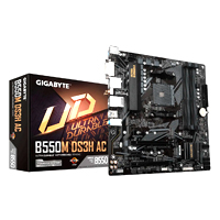 [B550M DS3H AC] GIGABYTE B550M DS3H AC - MB GIGABYTE AMD B550M DS3H AC S-AM4 5A GEN/4X DDR4 2666/DP/HDMI/M.2/6X USB 3.2/USB-C/WIFI/BLUETOOTH/