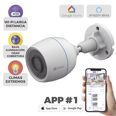 EZVIZ CS-H3C 2K - CAMARA EZVIZ BALA WIFI 2K EZVIZ H3C 2K AI /DETECCION HUMANA /MICROFONO INTEGRADO/MICRO SD/ EXTERIOR
