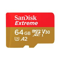 SANDISK SDSQXAH-064G-GN6MA - MEMORIA SANDISK MICRO SDXC 64GB EXTREME 170MB/S 4K CLASE 10 A2 V30 C/ADAPTADOR SDSQXAH-064G-GN6MA