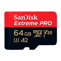 SANDISK SDSQXCU-064G-GN6MA - MEMORIA SANDISK MICRO SDXC 64GB EXTREME PRO 200MB/S 4K CLASE 10 A2 V30 C/ADAPTADOR SDSQXCU-064G-GN6M