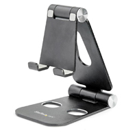 STARTECH.COM USPTLSTNDB - SOPORTE DE ESCRITORIO PARA CELULAR Y TABLET - MULTI ANGULO - PLEGABLE - PORTATIL - EN ALUMINIO Y DE