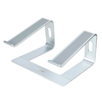 STARTECH.COM LAPTOP-STAND-SILVER - BASE DE ESCRITORIO PARA LAPTOP, SOPORTA 5KG, DE ALUMINIO, COLOR PLATA, BASE RISER ELEVADOR ERGONMICO