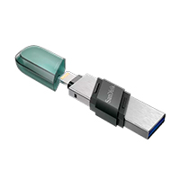 SANDISK SDIX90N-256G-GN6NE - MEMORIA SANDISK 256GB IXPAND FLASH DRIVE FLIP PARA IPHONE/IPAD LIGHTNING/USB 3.1 METLICA CON TAPA DE