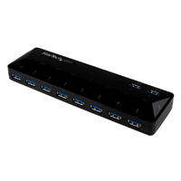 STARTECH.COM ST103008U2C - HUB CONCENTRADOR USB 3.0 DE 10 PUERTOS - HUB CON PUERTOS DE CARGA Y SINCRONIZACIN - 2 PUERTOS DE 1.5