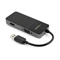 STARTECH.COM USB32HDVGA - ADAPTADOR DE VIDEO EXTERNO USB 3.0 A HDMI Y VGA - 4K 30HZ - TARJETA DE VIDEO PARA MAC Y WINDOWS - MU