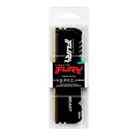 KINGSTON KF432C16BBA/8 - MEMORIA RAM KINGSTON DIMM DDR4 8GB 3200MT/S FURY BEAST BLACK RGB CL16 288PIN 1.35V C/DISIPADOR DE CA