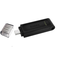 KINGSTON DT70/64GB - MEMORIA FLASH USB KINGSTON DATA TRAVELER 70 64GB GEN 1 3.2 TIPO C NEGRO (DT70/64GB)