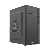 QUARONI QCMT-05 - GABINETE QUARONI FRENTE ABS, NEGRO CON FRANJA TIPO FIBRA DE CARBONO, MICRO ATX / MINI ITX, FUENTE DE