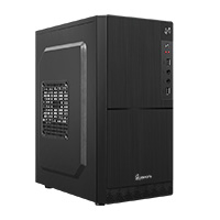 [QCMT-06] QUARONI QCMT-06 - GABINETE QUARONI FRENTE ABS, NEGRO TIPO ALUMINO CEPILLADO CON ENCENDIDO Y PUERTOS LATERALES, MICRO A