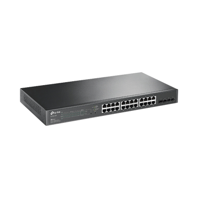 TP LINK SG2428P - SWITCH TP-LINK SG2428P 24 PUERTOS RJ45 GIGABIT 10/100/1000 MBPS POE CON 4 RANURAS SFP GIGABIT NEGOCI