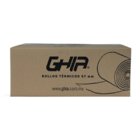 GHIA CTG574N - PAQUETE ROLLO PAPEL TERMICO GHIA CTG574N / 57X40 MM /PARA IMPRESORAS DE 58MM / REACCION NEGRO / 50 U