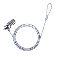 TECH ZONE ACCESORIOS TZCCL-3 - CANDADO TECHZONE DE COMBINACION DE CABLE DE ACERO INOXIDABLE 1.8 MTS