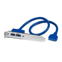 STARTECH.COM USB3SPLATE - BRACKET DE 2 PUERTOS USB 3.0 SUPERSPEED CON CONEXIN A TARJETA MADRE - 2X USB 3.0 A HEMBRA - IDC 20 P