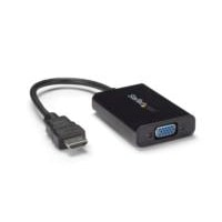 STARTECH.COM HD2VGAA2 - ADAPTADOR DE VIDEO Y AUDIO HDMI A VGA - HD15 HEMBRA - HDMI MACHO - MINI JACK HEMBRA - 1920X1200 - CO