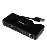 STARTECH.COM USB3SMDOCKHV - DOCKING STATION REPLICADOR DE PUERTOS USB 3.0 DE VIAJES CON HDMI O VGA - USB TIPO A - DOCKING STATIO