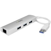STARTECH.COM ST3300G3UA - HUB USB 3.0 DE 3 PUERTOS - CONCENTRADOR DE 3 PUERTOS USB 3.0 CON ADAPTADOR DE RED ETHERNET GIGABIT